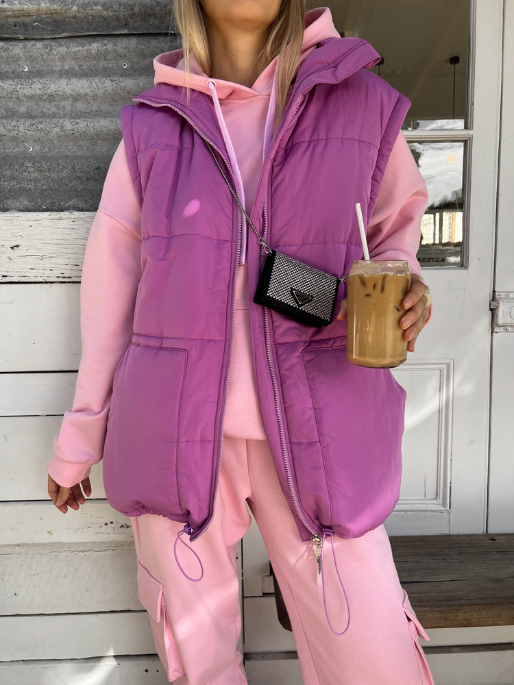 La Bohème Girls Quinn Puffer Vest Ultra Violet