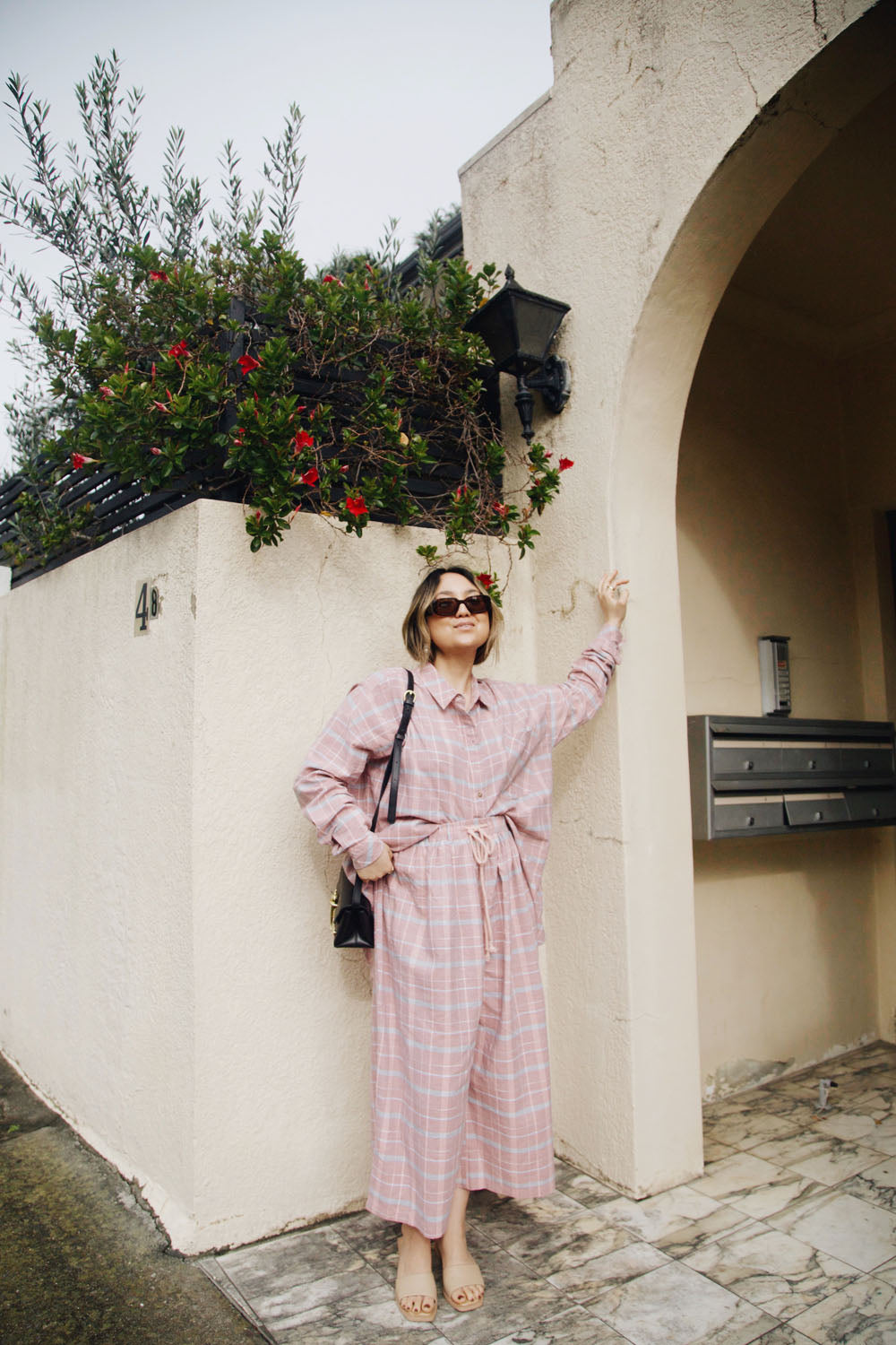 La Bohème Girls Eddie Culottes Sherbet Plaid