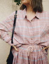 La Bohème Girls Clyde Shirt Sherbet Plaid
