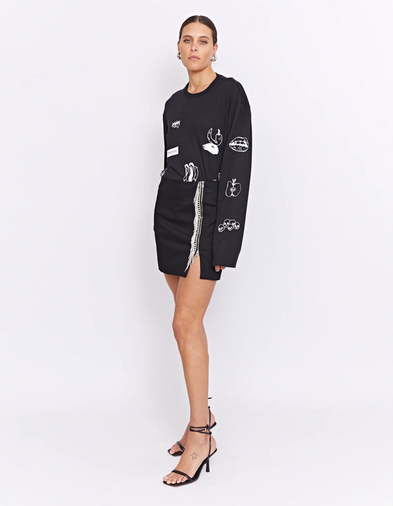 Pfeiffer Parks Rhinestone Skirt Black
