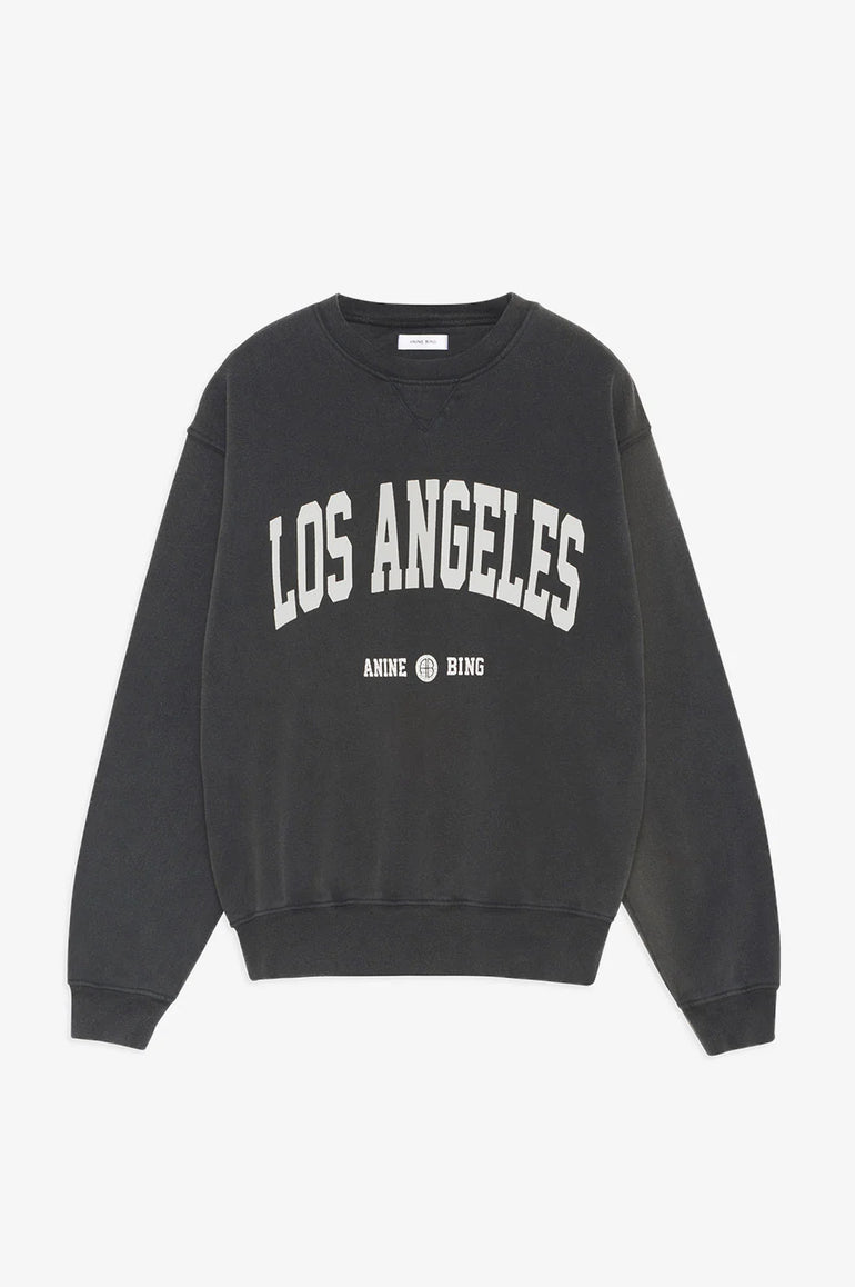 Anine Bing Ramona Sweatshirt Los Angeles Washed Black