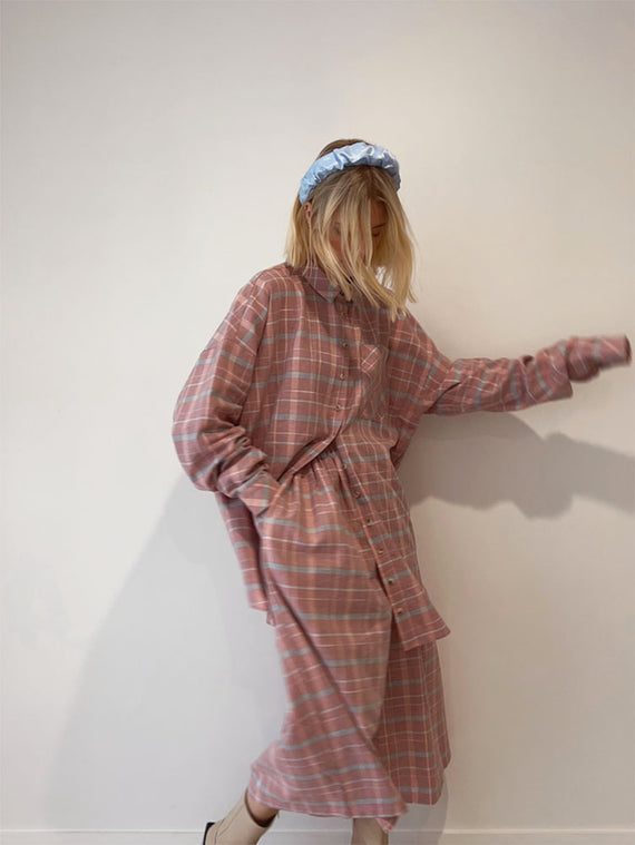 La Bohème Girls Eddie Culottes Sherbet Plaid