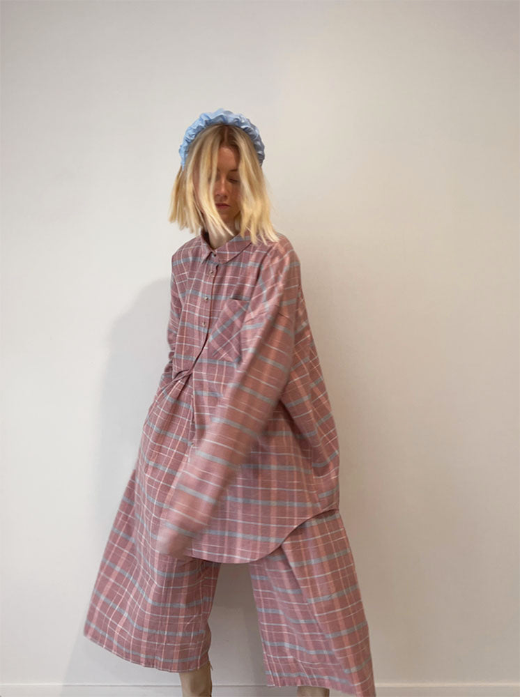 La Bohème Girls Clyde Shirt Sherbet Plaid