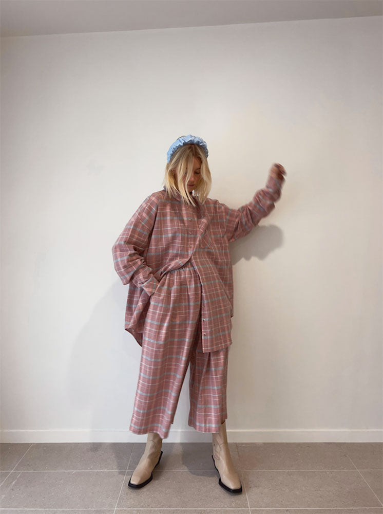 La Bohème Girls Eddie Culottes Sherbet Plaid