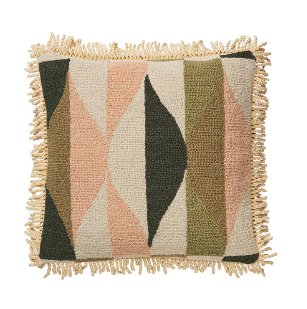 Sage X Clare Horley Punch Needle Cushion Olive