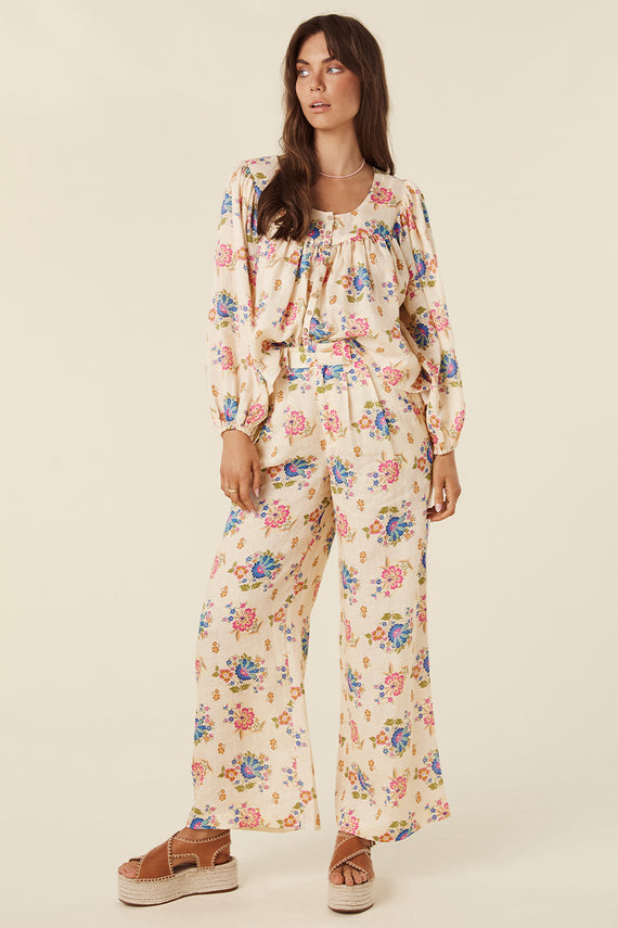 Spell Solstice Linen Pant Cream