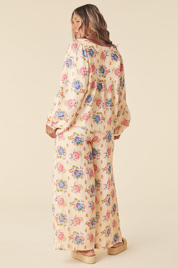 Spell Solstice Linen Pant Cream