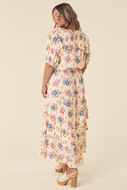 Spell Solstice Ruffle Gown Cream