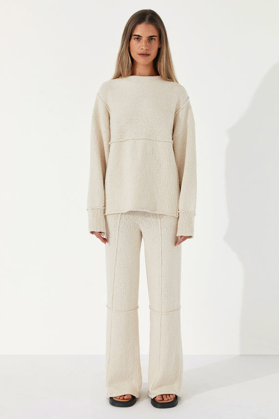 Zulu & Zephyr Stone Organic Cotton Knit Pant