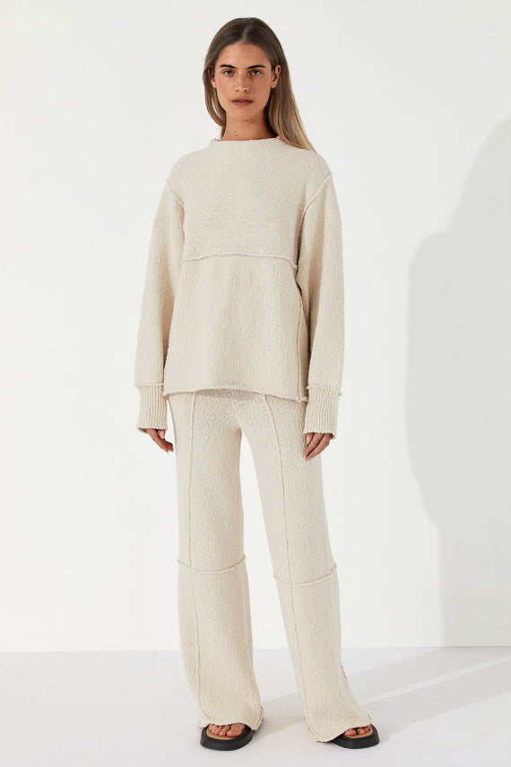 Zulu & Zephyr Stone Organic Cotton Knit Pant
