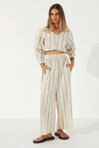 Zulu & Zephyr Marine Twin Stripe Organic Cotton Top