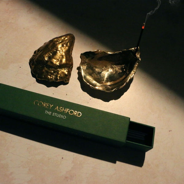 Corey Ashford Brass Oyster Incense Holder