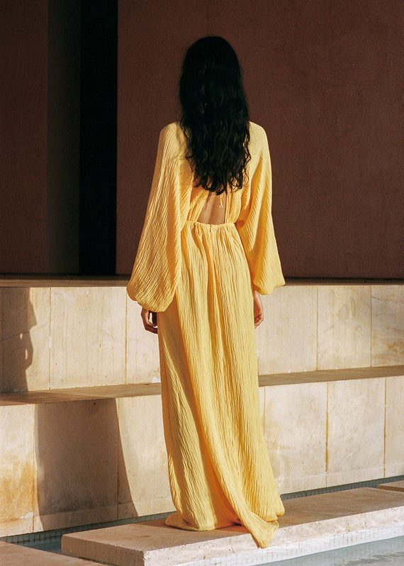 Faithfull The Brand Rosalie Maxi Dress Saffron