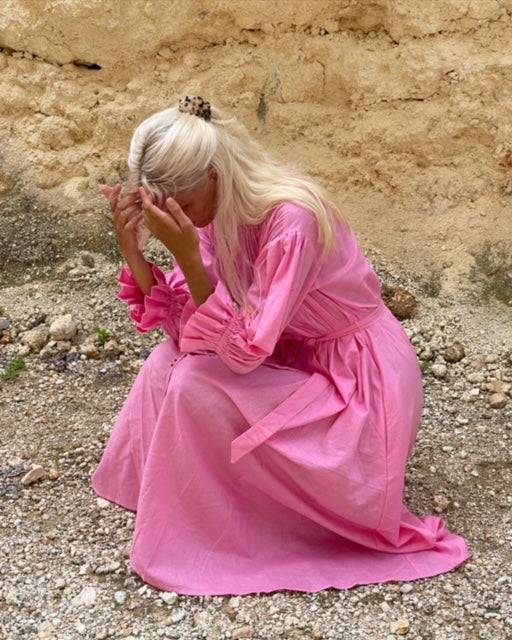 La Bohème Girls Poppy Maxi Dress Bubblegum Pink